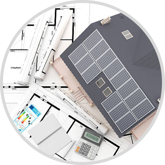 Conceptual plans for a rooftop solar system