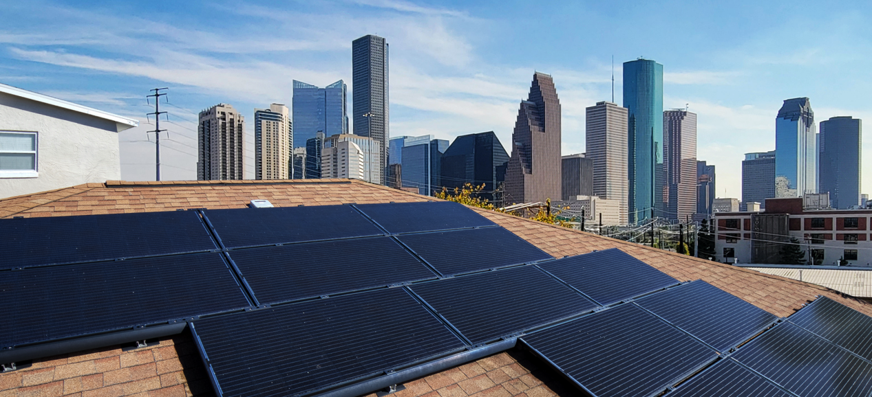 rooftop with solar panels