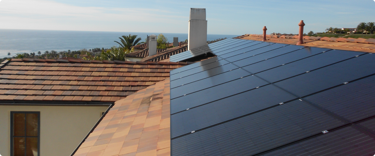 rooftop with solar panels