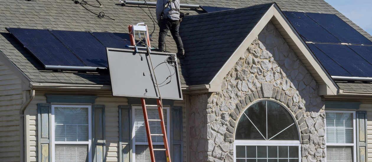 Team performing solar panel removal and reinstallation